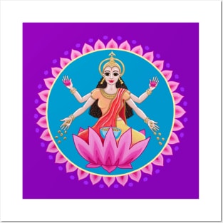 Beautiful Goddess Lakshmi Posters and Art